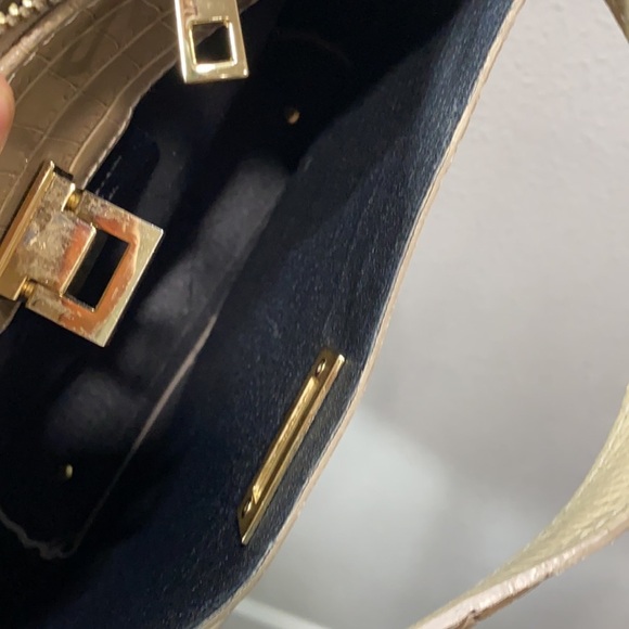 Valentina Fiore aligator crocodile beige bag - Picture 6 of 14